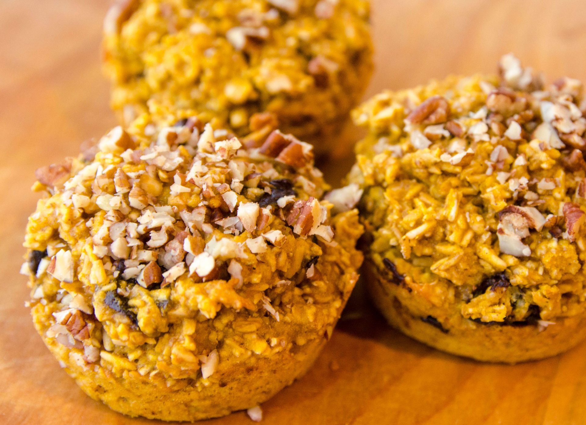 Pumpkin Oatmeal Chocolate Chip Muffins