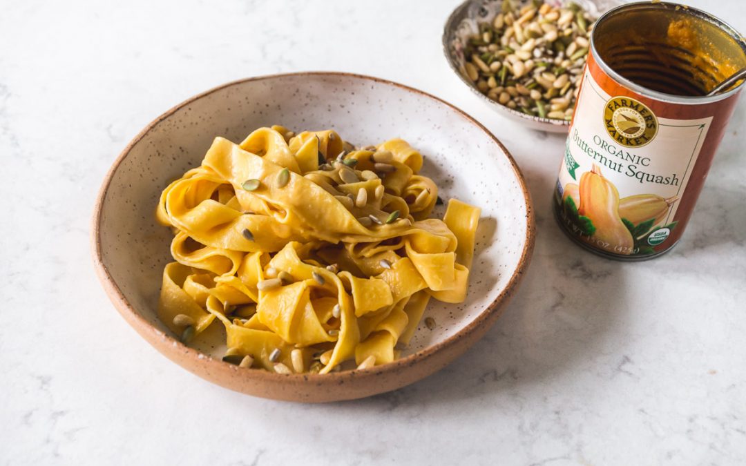 Browned Butter Butternut Squash in Pappardelle