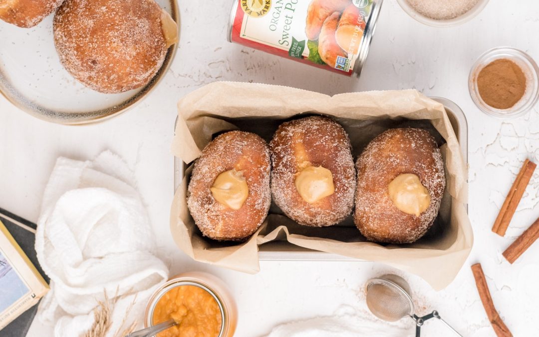 Sweet Potato Bronuts With Spiced Maple Tahini Filling