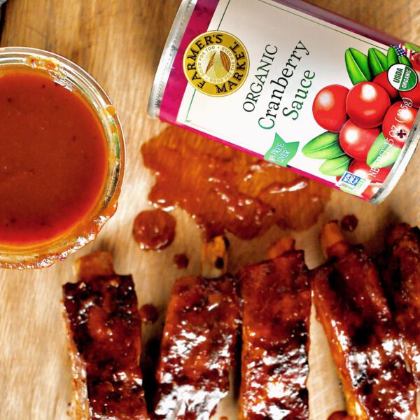 Cranberry Chipotle BBQ Sauce Farmer's Market Organic Cranberry Sauce