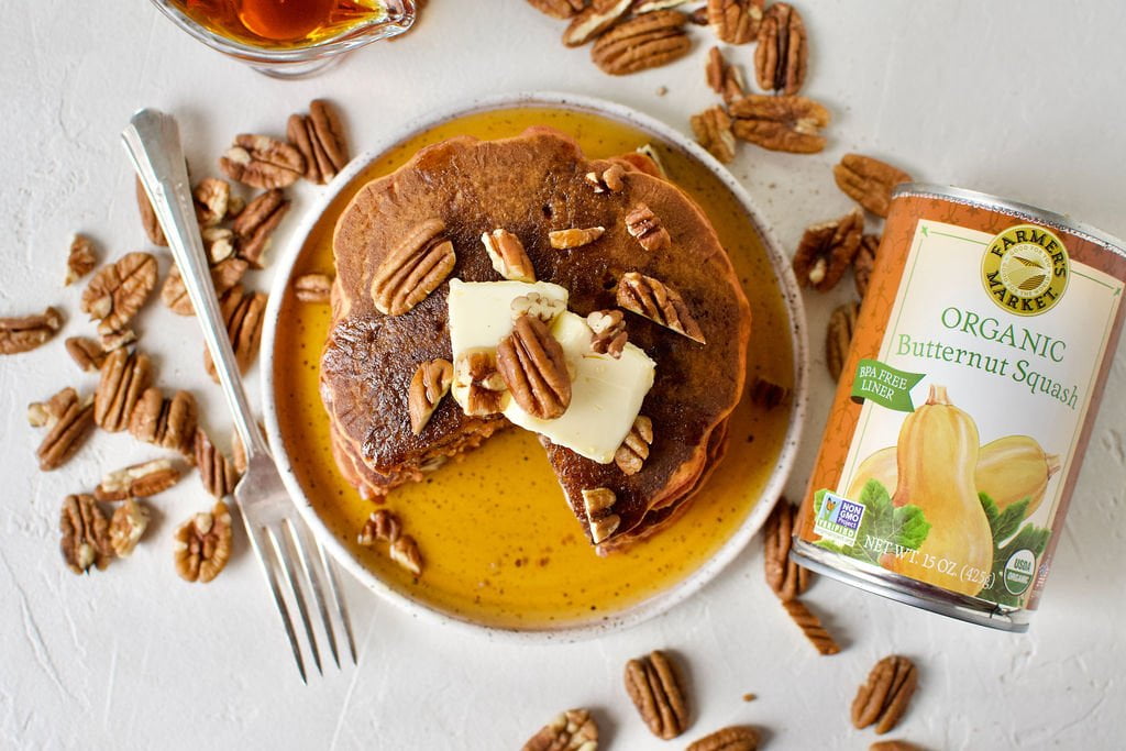 Butternut Squash Pecan Pancakes | Farmer's Market Foods