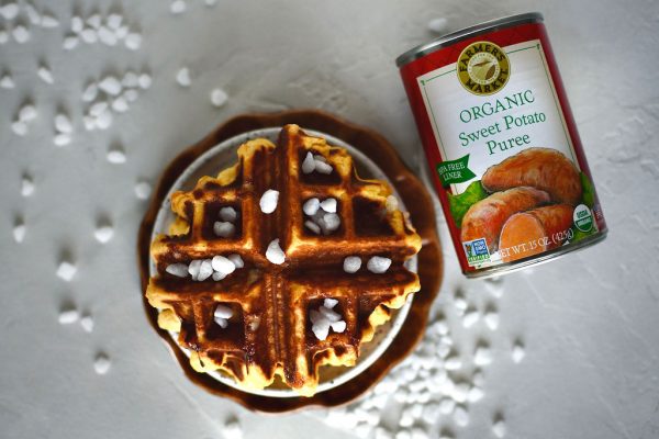 Sweet Potato Liège Waffles with Maple and Brown Sugar