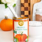 an open can of pumpkin puree