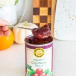 an open can of cranberry sauce